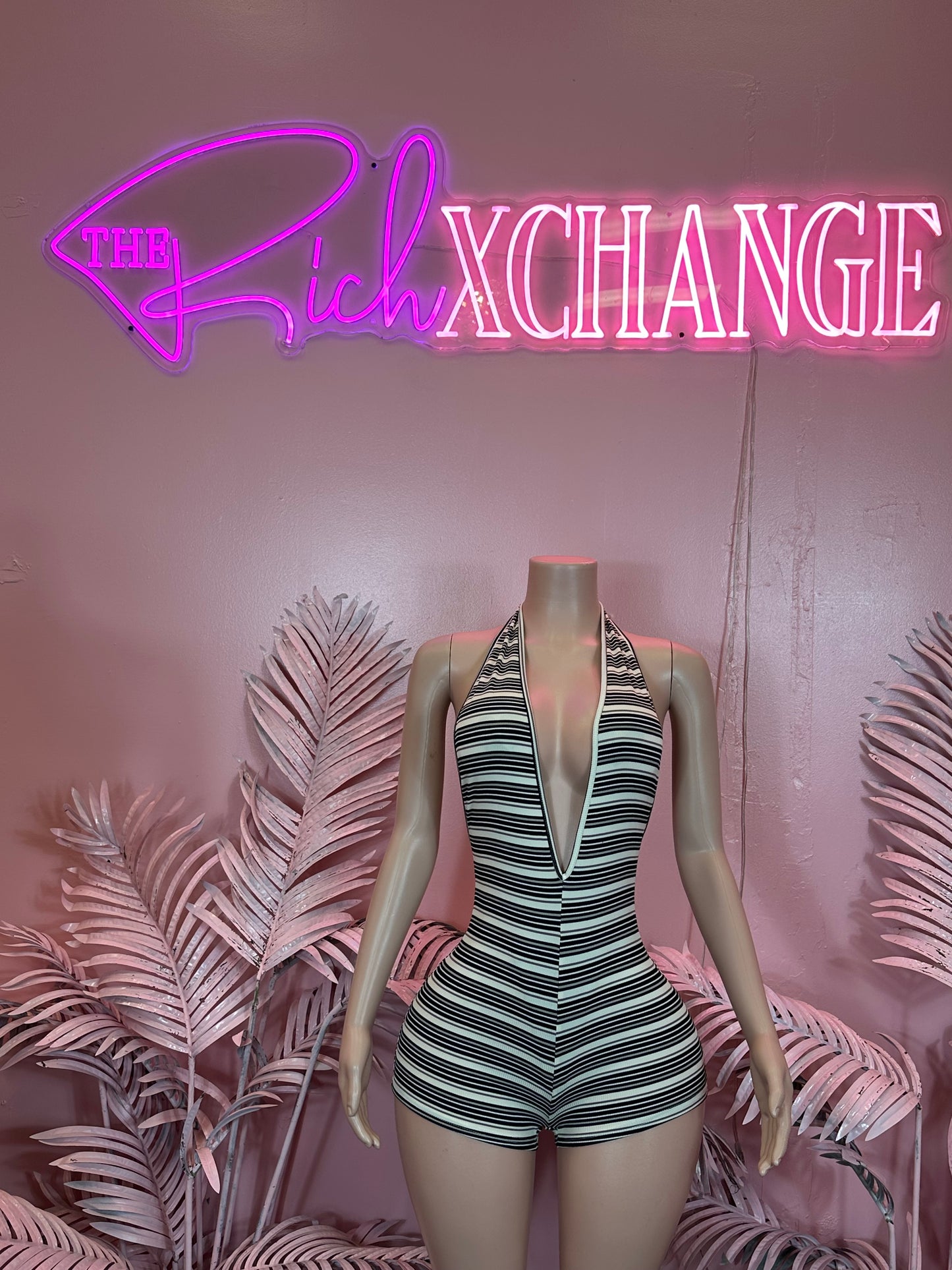 Striped Away - Romper