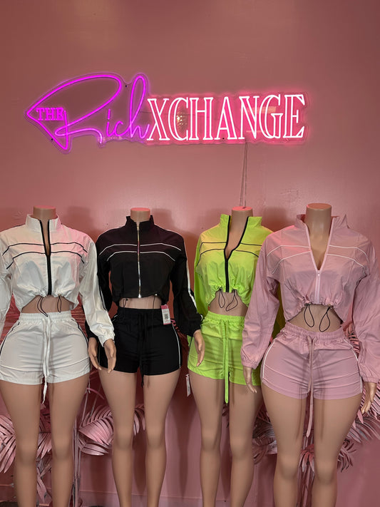 Cropped Windbreaker - Set