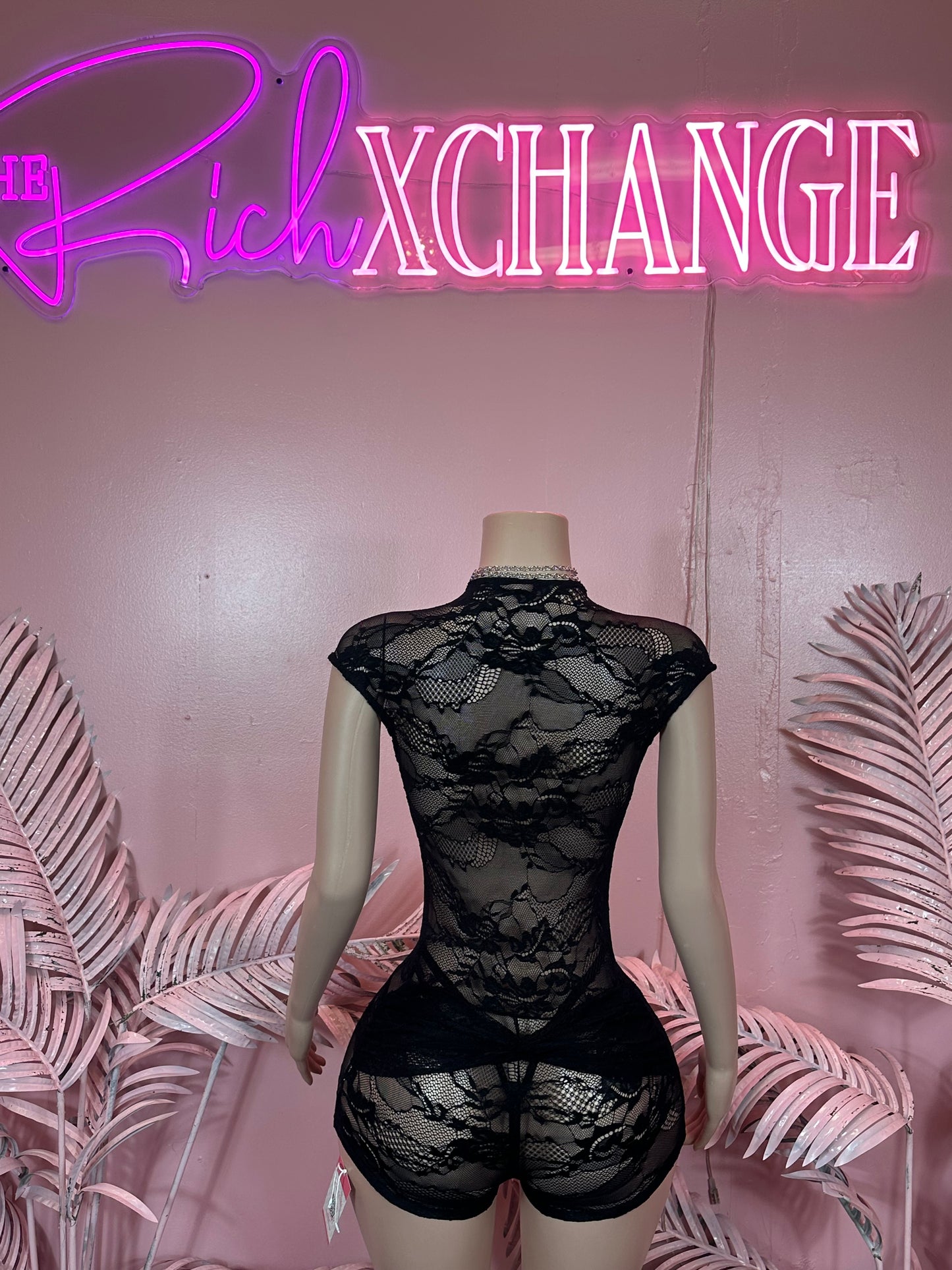 Midnight Lace - Romper