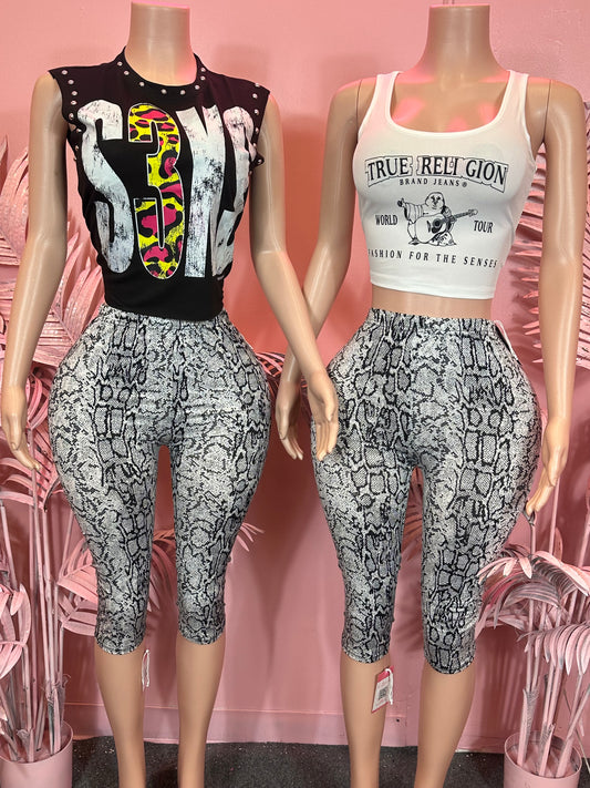 Snake Print - Capri