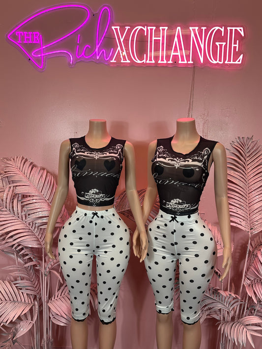 Stretch Polka -Capris