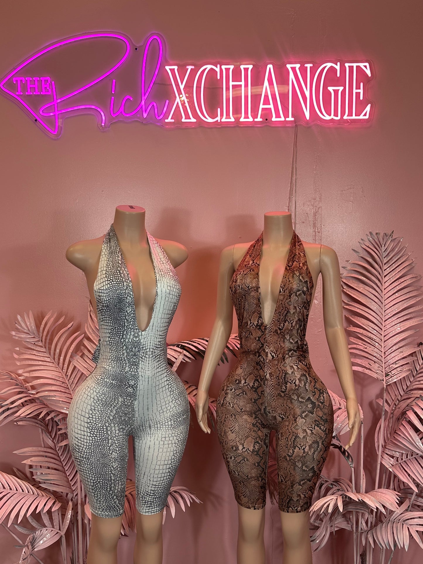 Snakeprint Wrap - Jumpsuit
