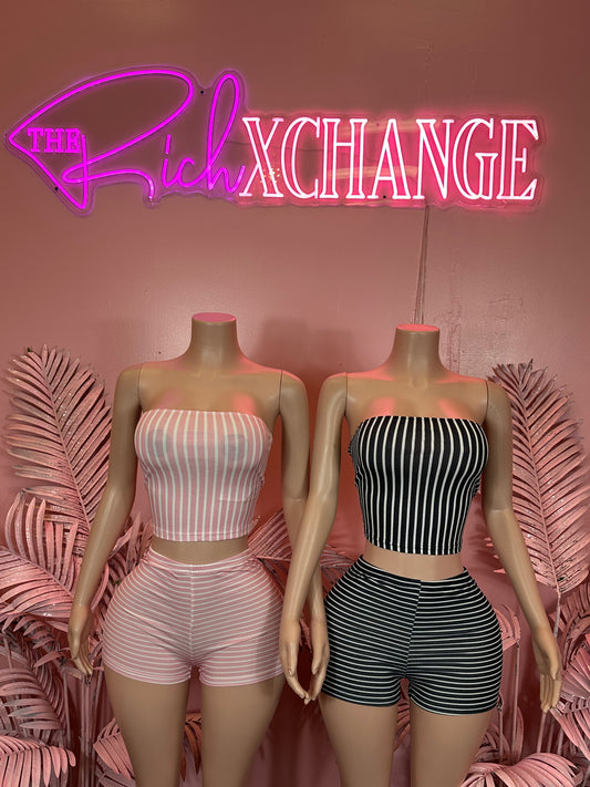 Sweet Stripe - Short Set